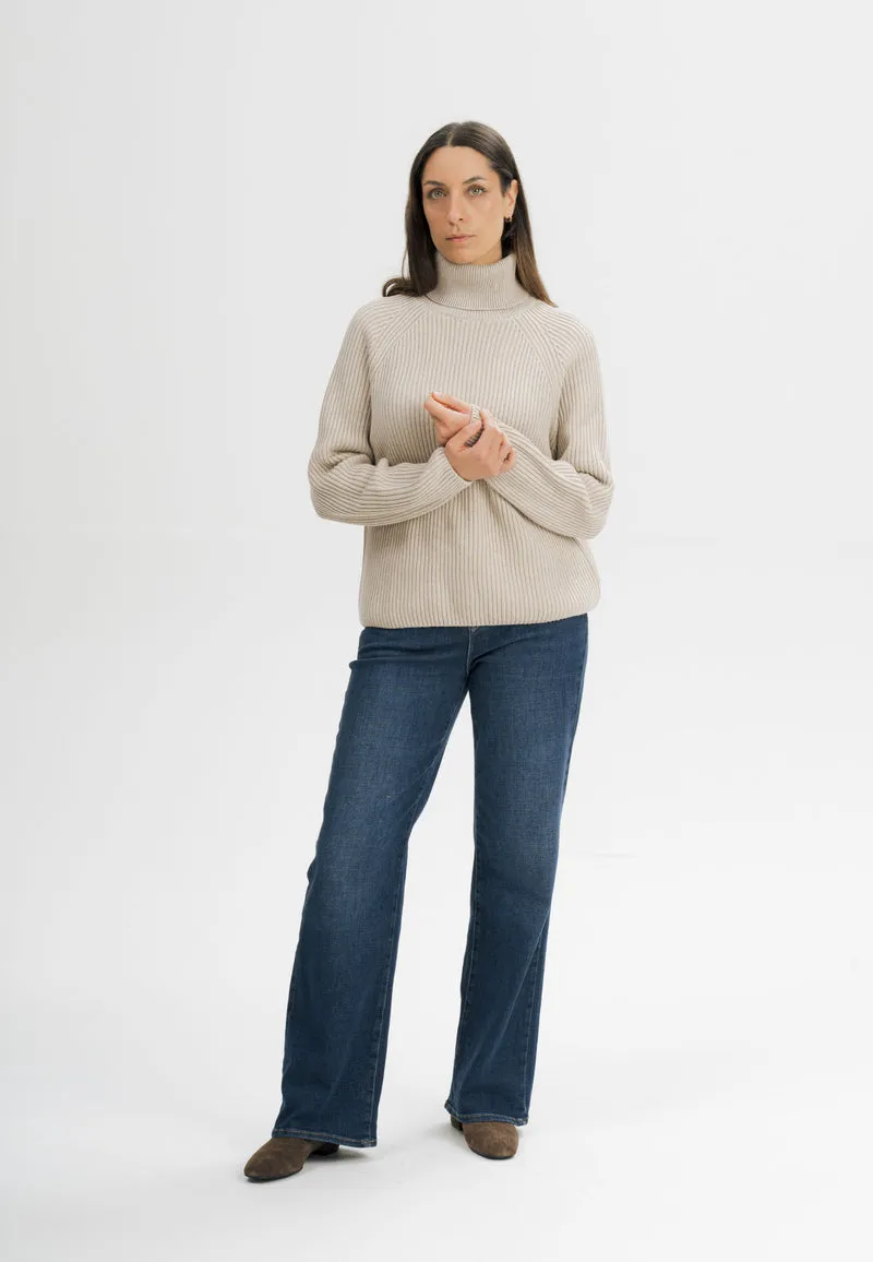 Rippstrick Rollkragenpullover Style CHIRHA