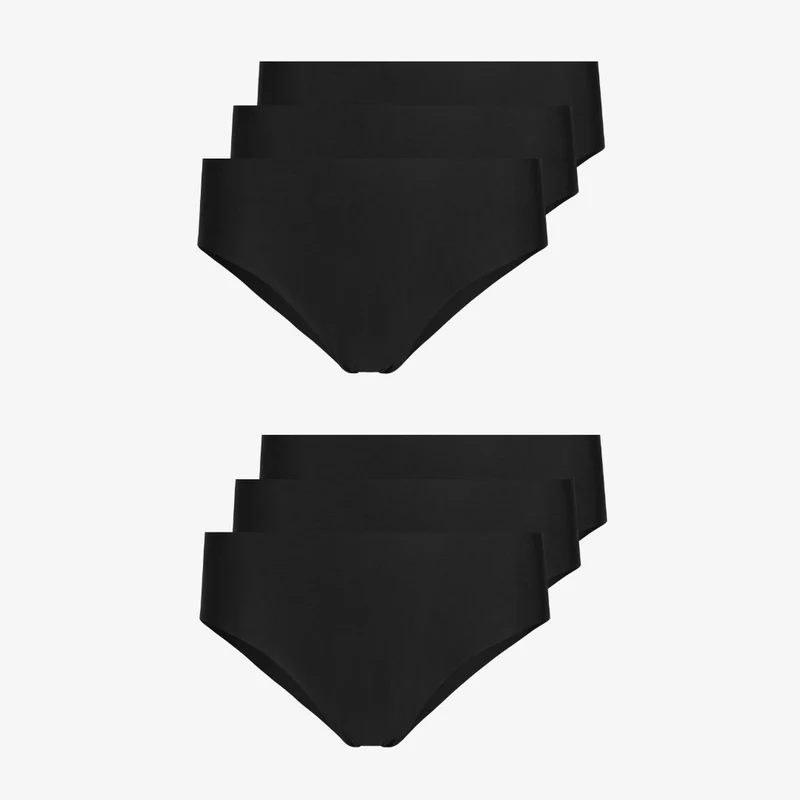 Microfiber High Waist Seamless Hipster | Schwarz