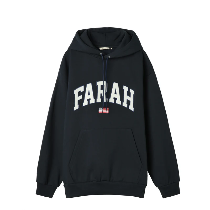 Farah Japan Embroidered Patch Logo Hoodie College Logo