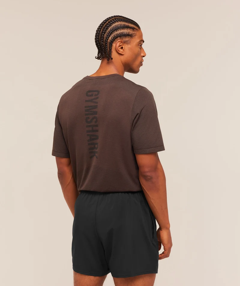Gymshark Lightweight Seamless T-Shirt - Espresso Brown/Marl