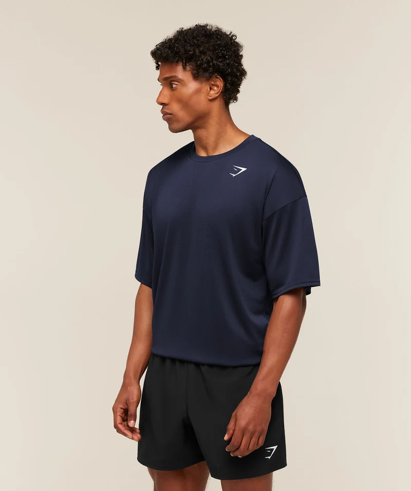 Gymshark Arrival Oversized T-Shirt - Heavy Blue