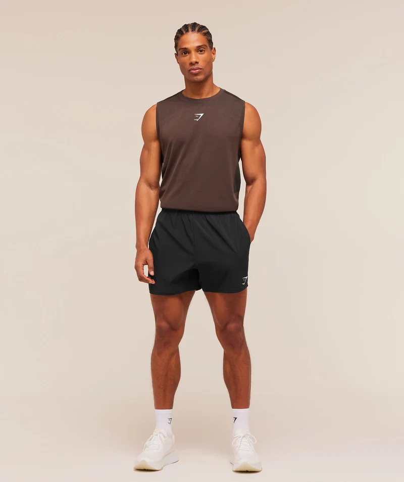 Gymshark Lightweight Seamless Tank - Espresso Brown/Marl