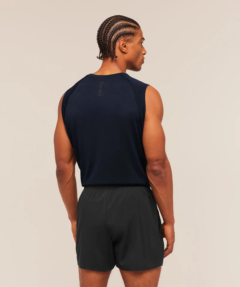 Gymshark Versatile Seamless Tank - Heavy Blue/Black