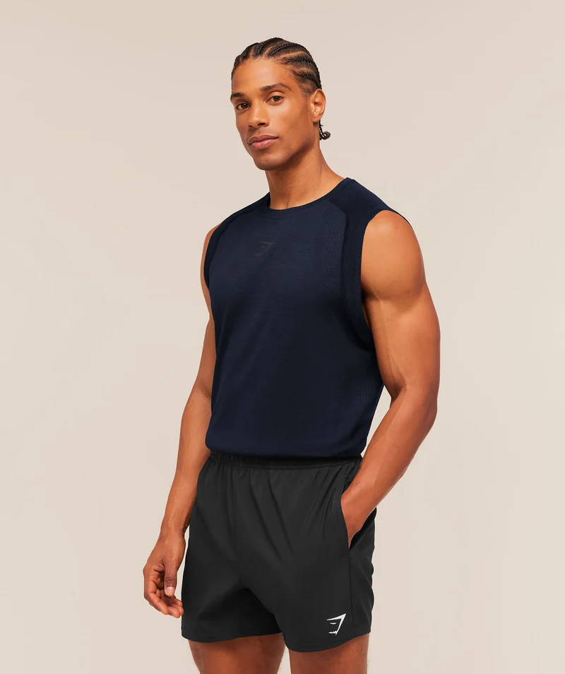 Gymshark Versatile Seamless Tank - Heavy Blue/Black