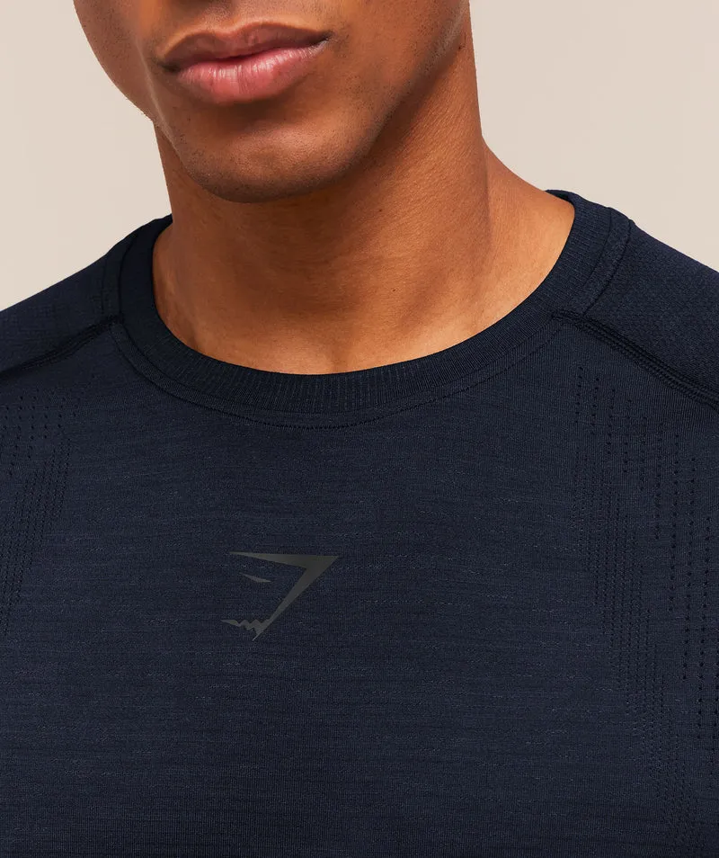 Gymshark Versatile Seamless Tank - Heavy Blue/Black