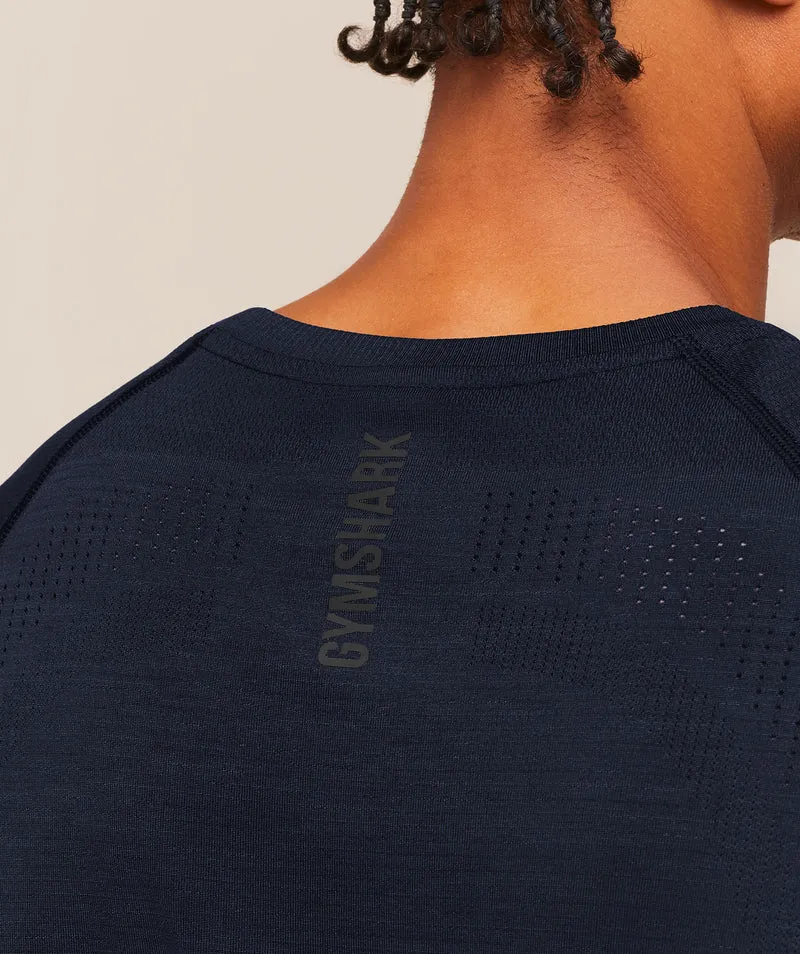 Gymshark Versatile Seamless Tank - Heavy Blue/Black