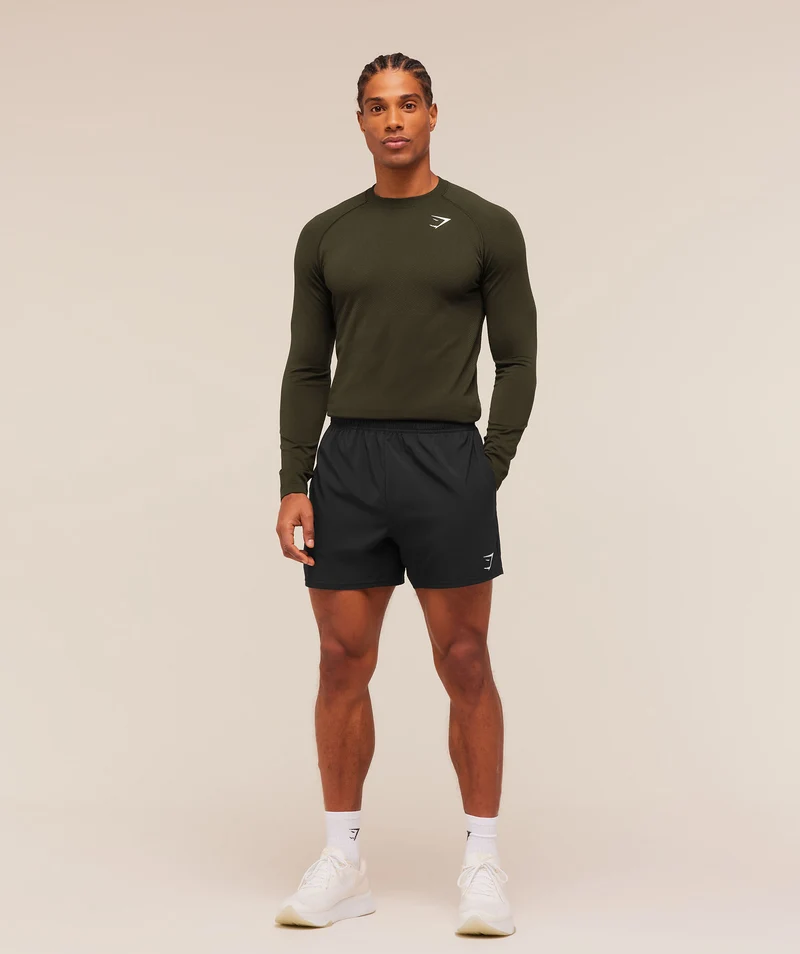 Gymshark Vital Seamless Long Sleeve T-Shirt - Strength Green/Canvas Green
