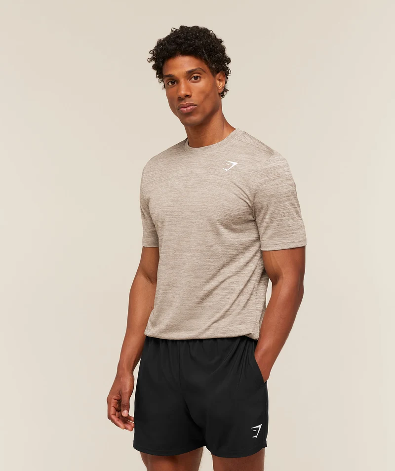 Gymshark Arrival T-Shirt - Chalk Beige/Lifestyle Brown