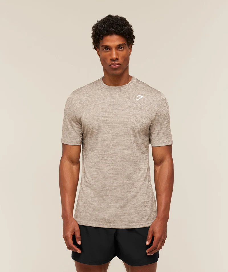 Gymshark Arrival T-Shirt - Chalk Beige/Lifestyle Brown