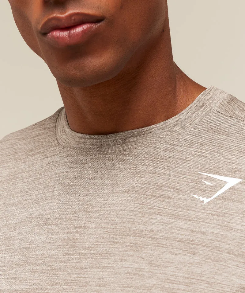 Gymshark Arrival T-Shirt - Chalk Beige/Lifestyle Brown