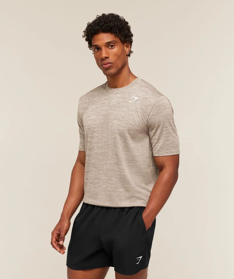 Gymshark Arrival T-Shirt - Chalk Beige/Lifestyle Brown
