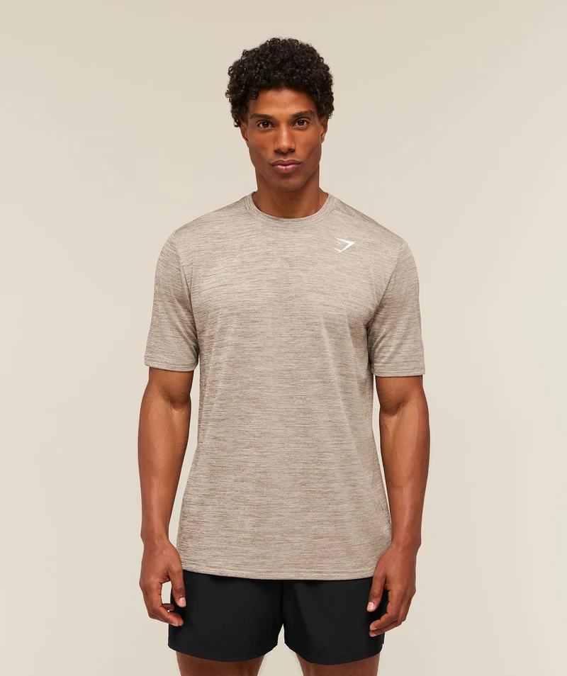 Gymshark Arrival T-Shirt - Chalk Beige/Lifestyle Brown