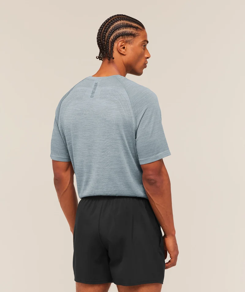 Gymshark Versatile Seamless T-Shirt - Tranquil Blue/Iron Blue