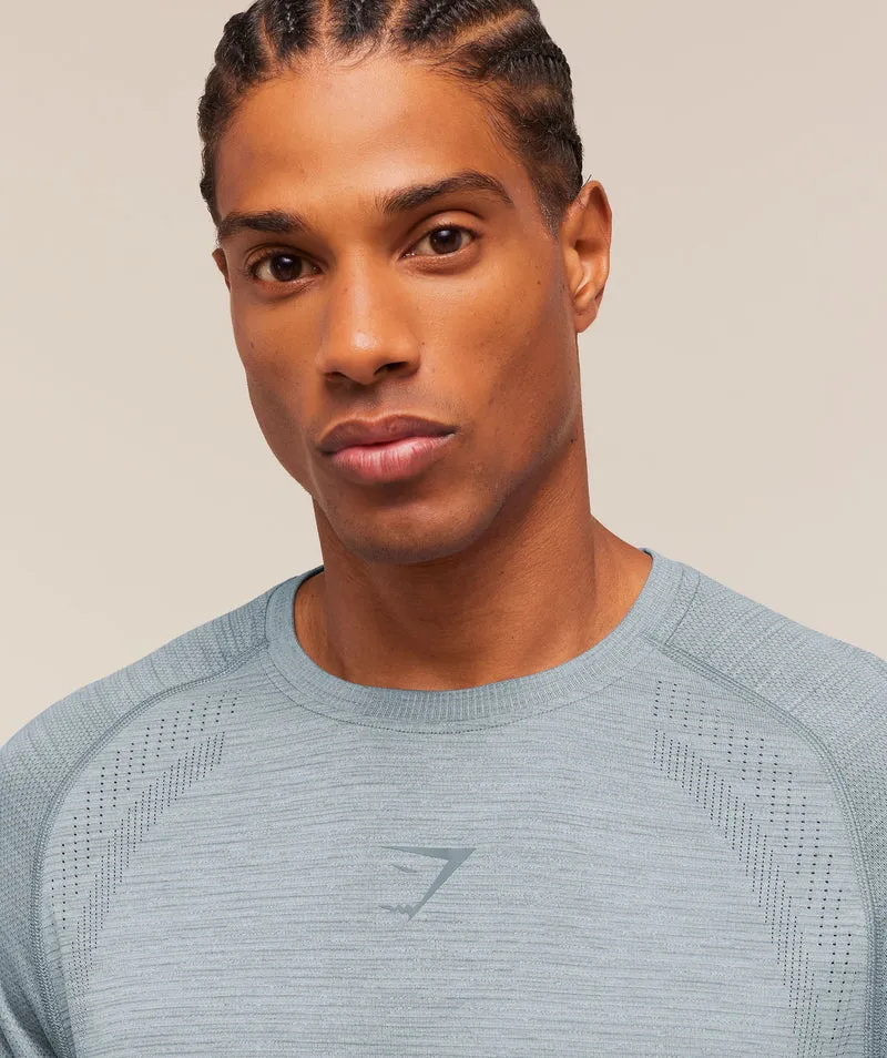 Gymshark Versatile Seamless T-Shirt - Tranquil Blue/Iron Blue