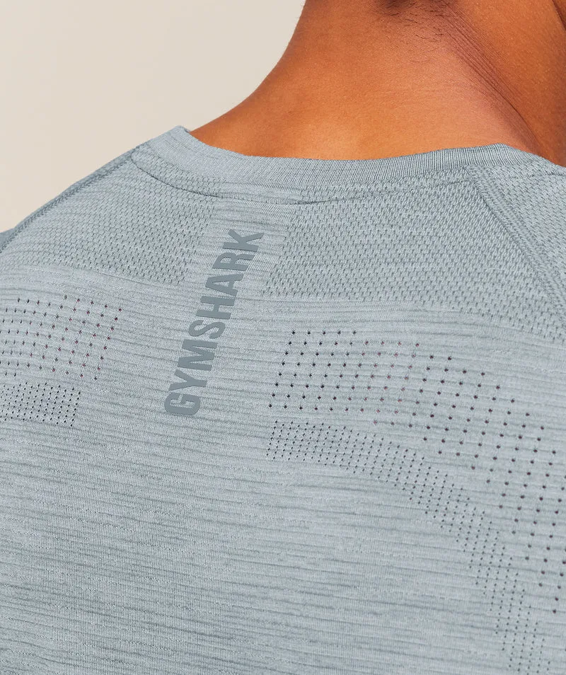 Gymshark Versatile Seamless T-Shirt - Tranquil Blue/Iron Blue