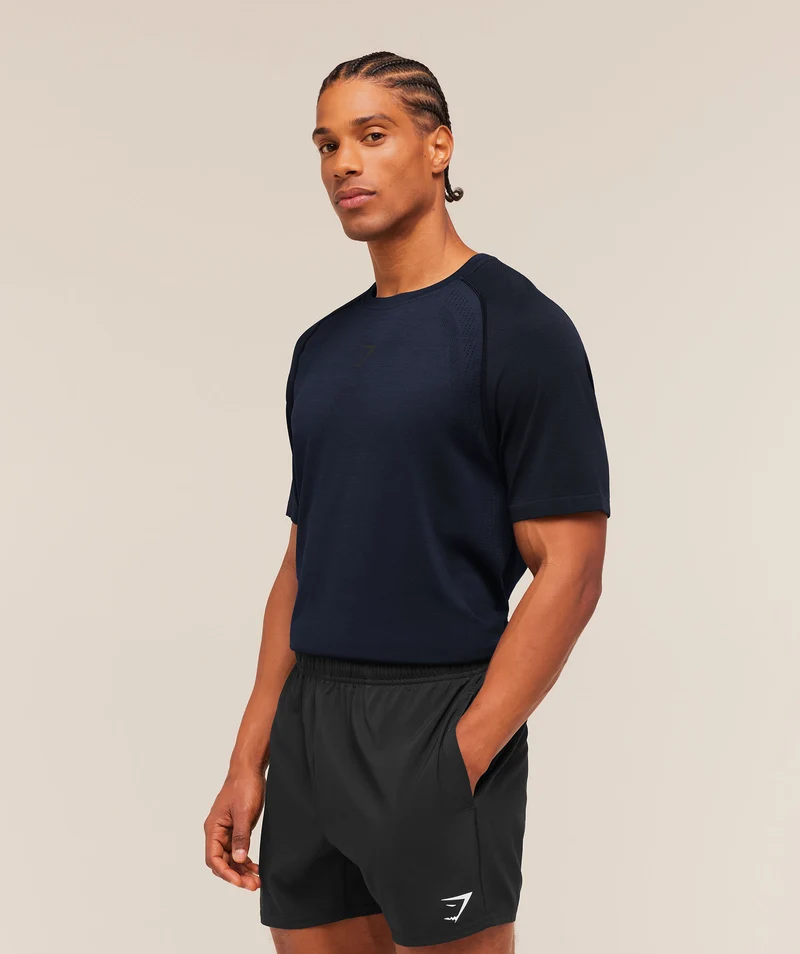 Gymshark Versatile Seamless T-Shirt - Heavy Blue/Black