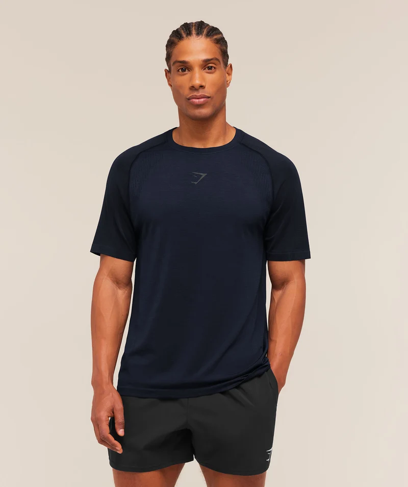Gymshark Versatile Seamless T-Shirt - Heavy Blue/Black