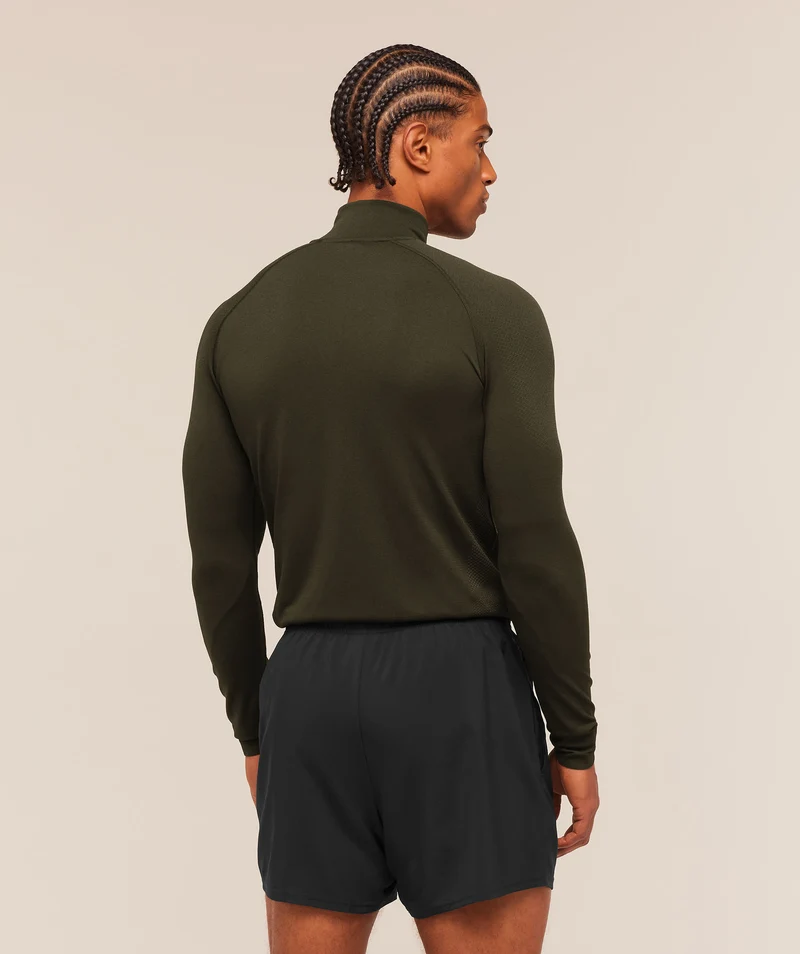 Gymshark Vital Seamless 1/4 Zip - Strength Green/Canvas Green