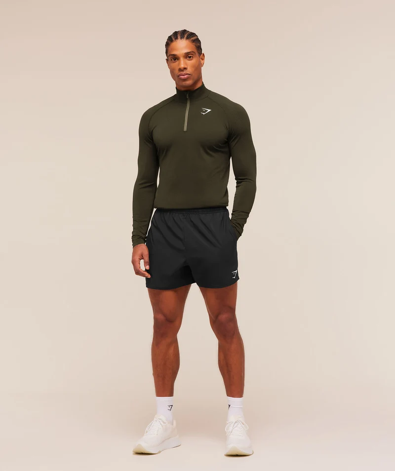Gymshark Vital Seamless 1/4 Zip - Strength Green/Canvas Green