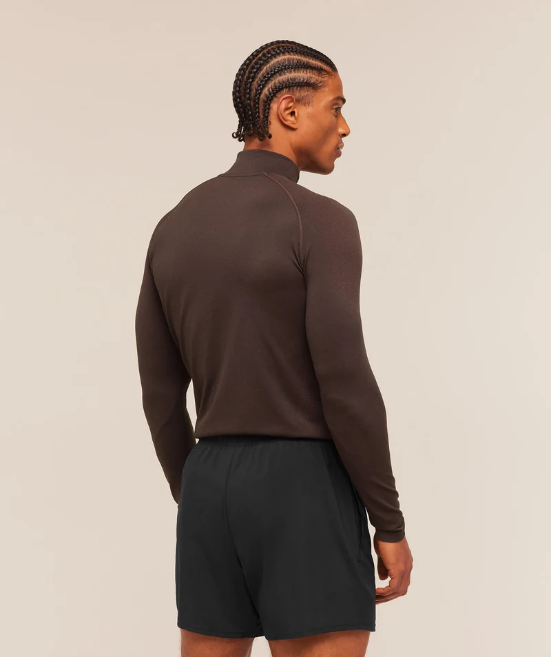 Gymshark Vital Seamless 1/4 Zip - Walnut Brown/Espresso Brown