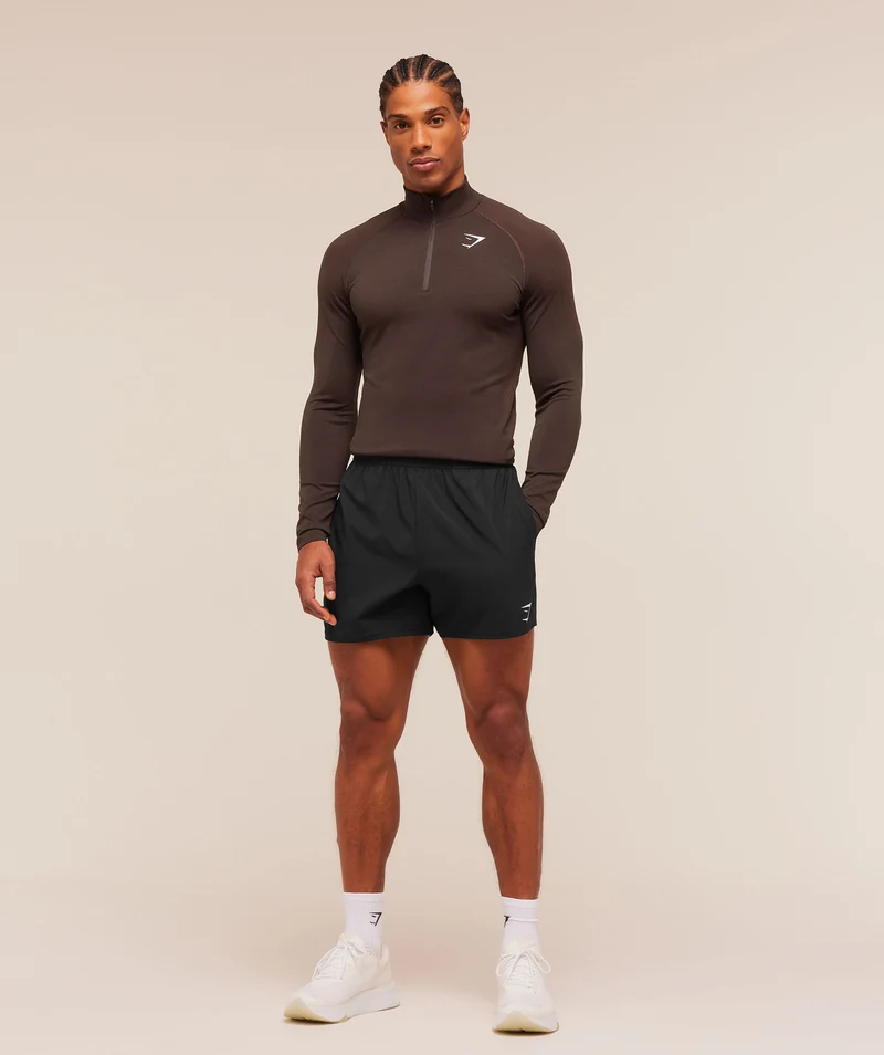 Gymshark Vital Seamless 1/4 Zip - Walnut Brown/Espresso Brown