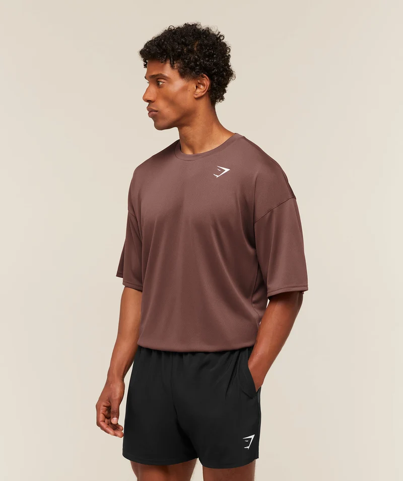 Gymshark Arrival Oversized T-Shirt - Espresso Brown