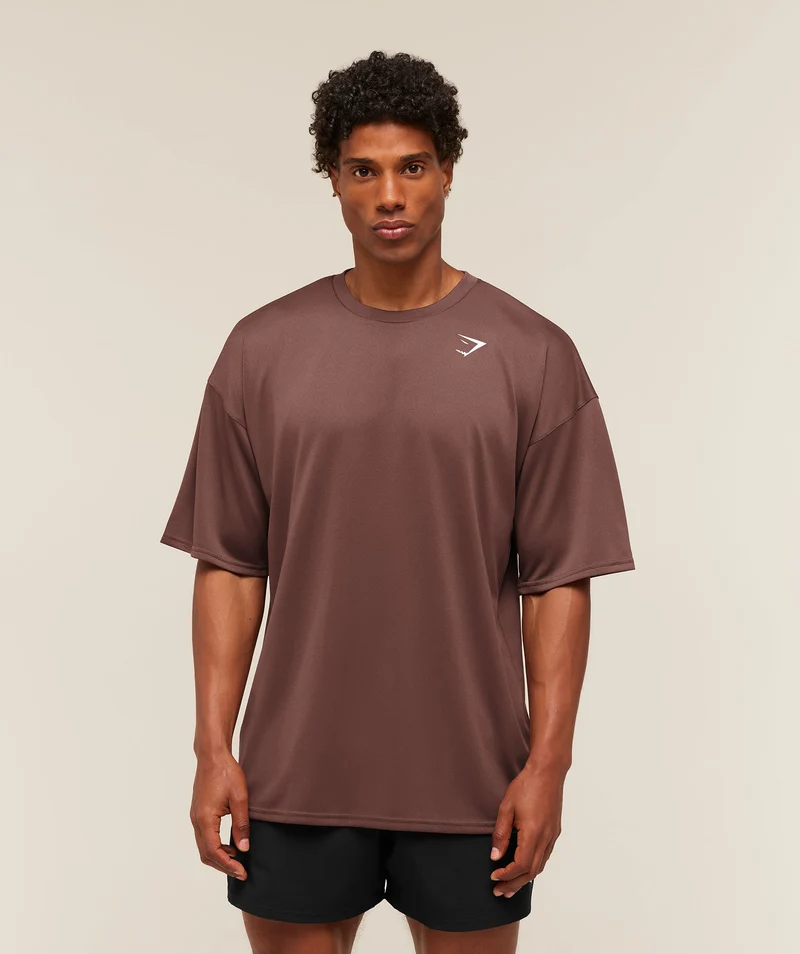 Gymshark Arrival Oversized T-Shirt - Espresso Brown