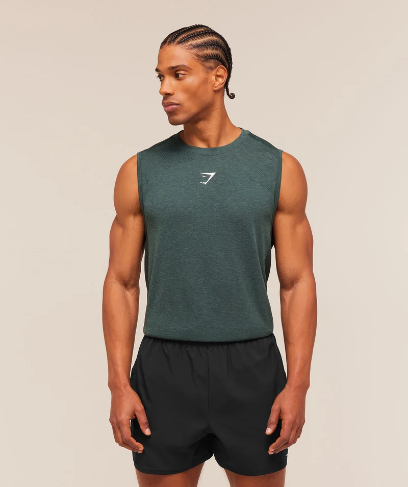 Gymshark Lightweight Seamless Tank - Tactical Teal/Marl