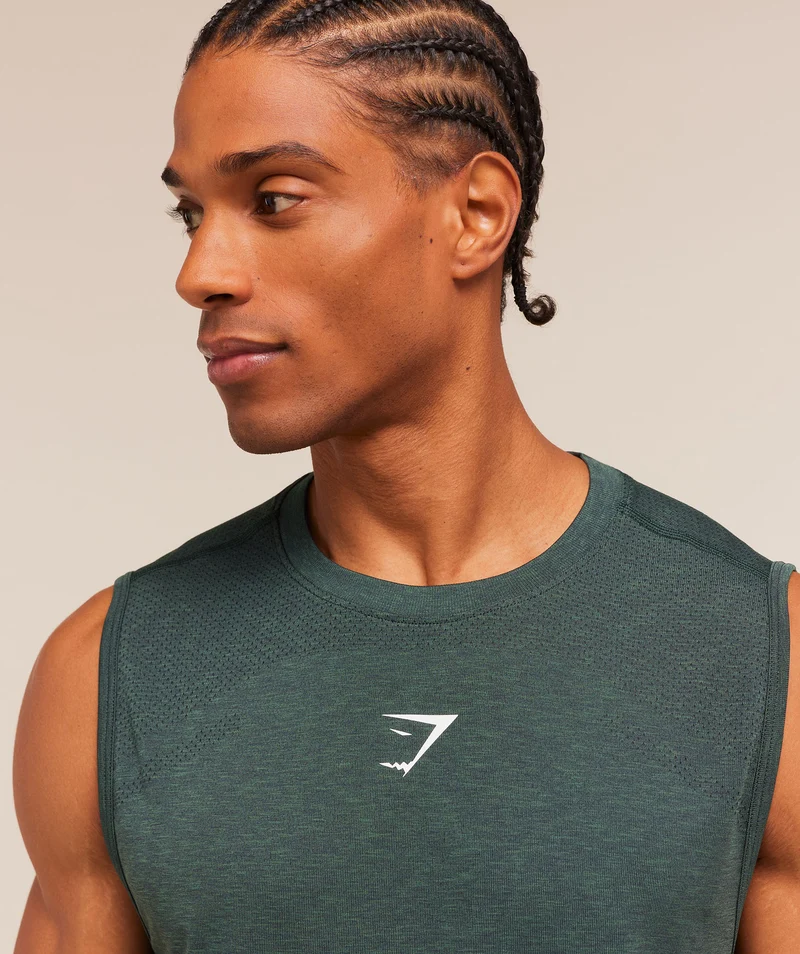 Gymshark Lightweight Seamless Tank - Tactical Teal/Marl