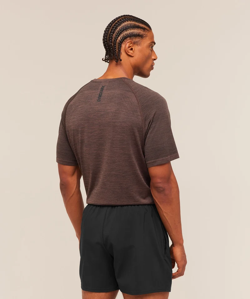 Gymshark Versatile Seamless T-Shirt - Espresso Brown/Black