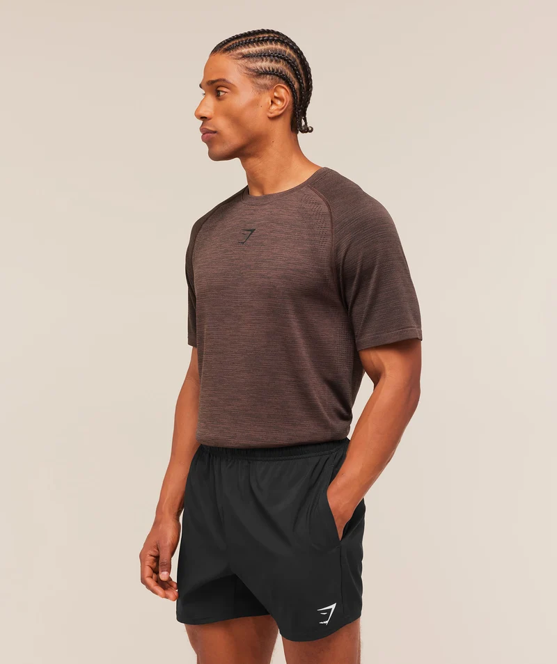 Gymshark Versatile Seamless T-Shirt - Espresso Brown/Black