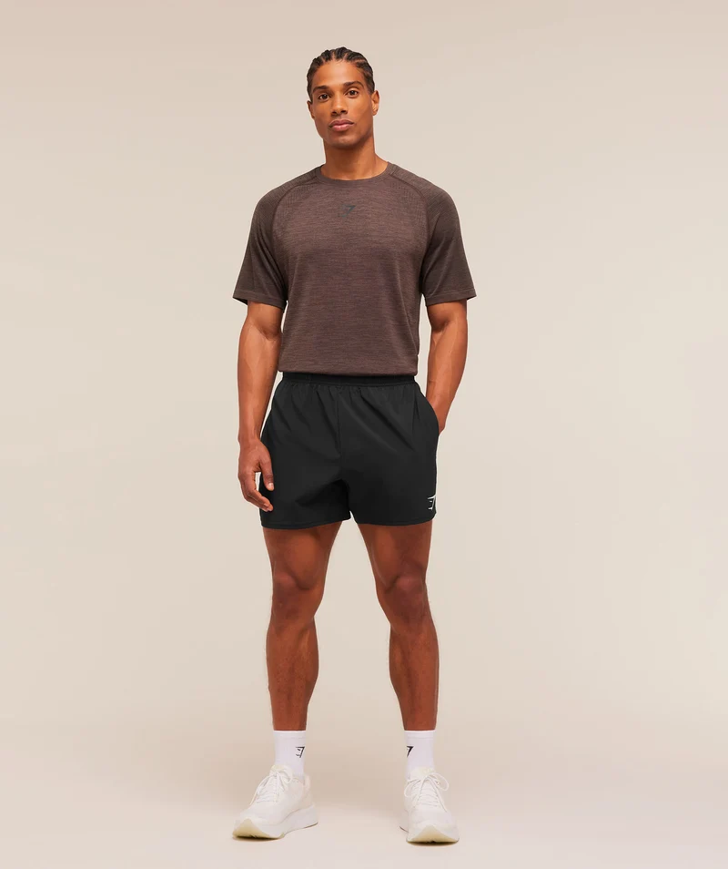 Gymshark Versatile Seamless T-Shirt - Espresso Brown/Black