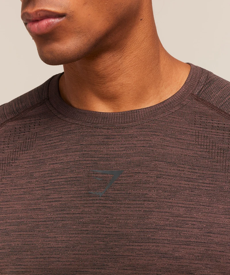 Gymshark Versatile Seamless T-Shirt - Espresso Brown/Black