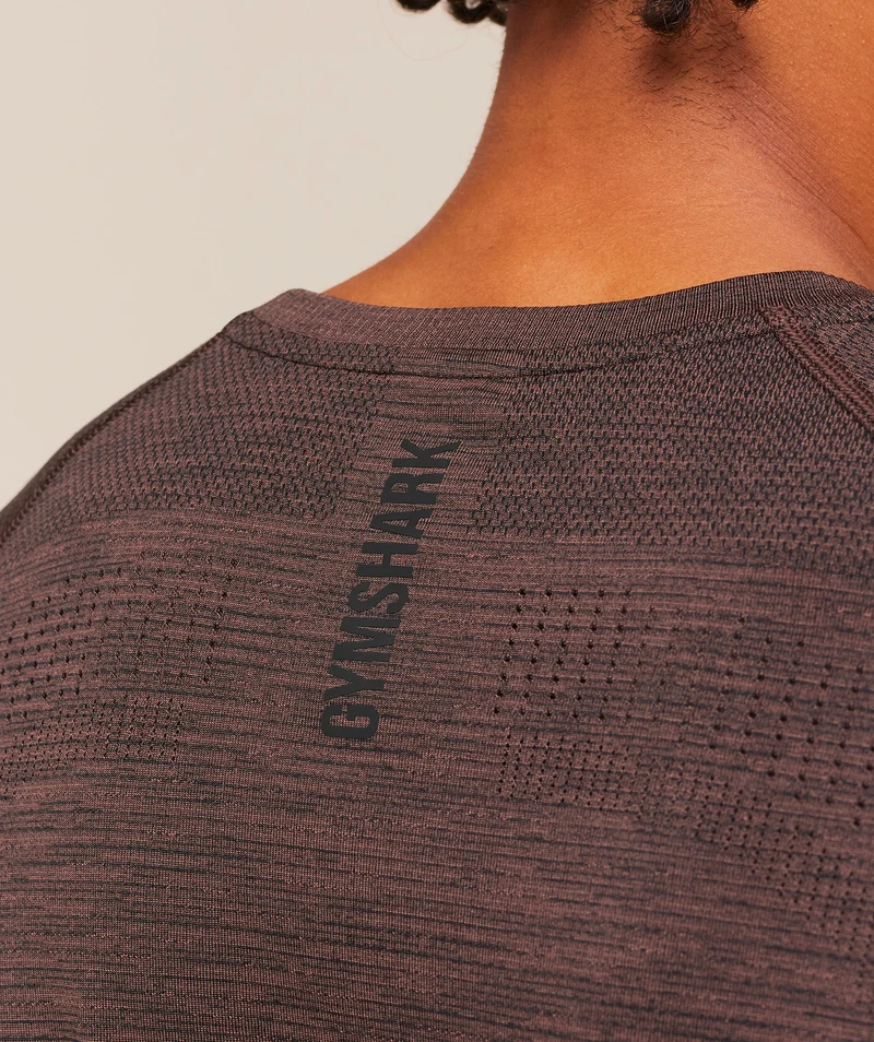 Gymshark Versatile Seamless T-Shirt - Espresso Brown/Black