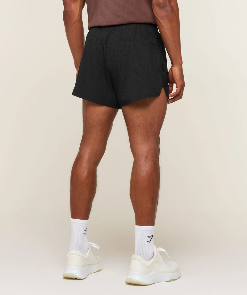 Gymshark Perforated Train 4" Shorts - Black
