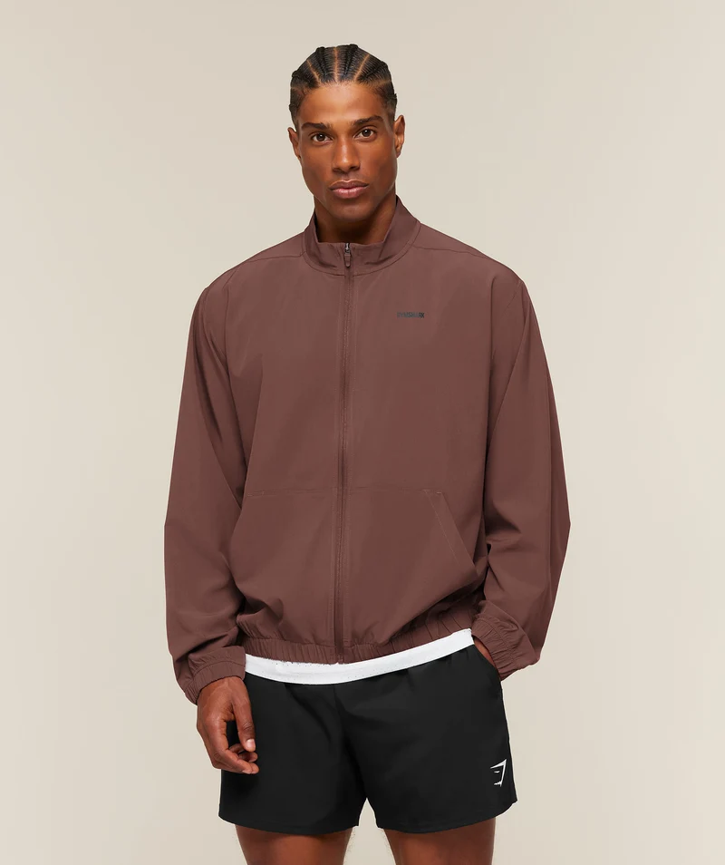 Gymshark Train Track Jacket - Espresso Brown