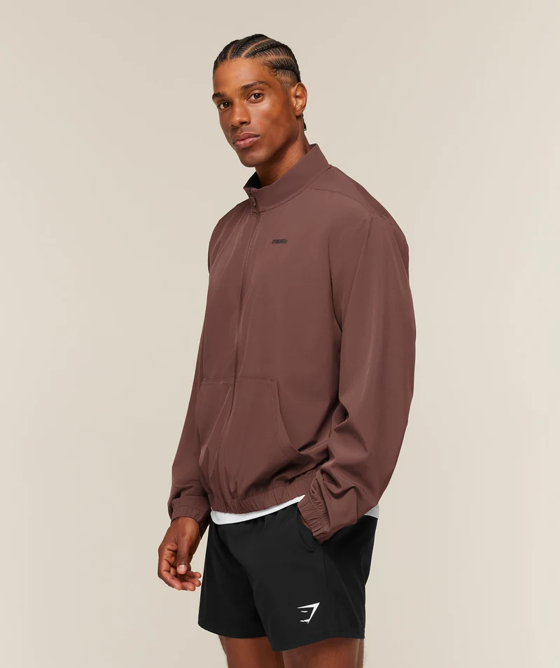 Gymshark Train Track Jacket - Espresso Brown