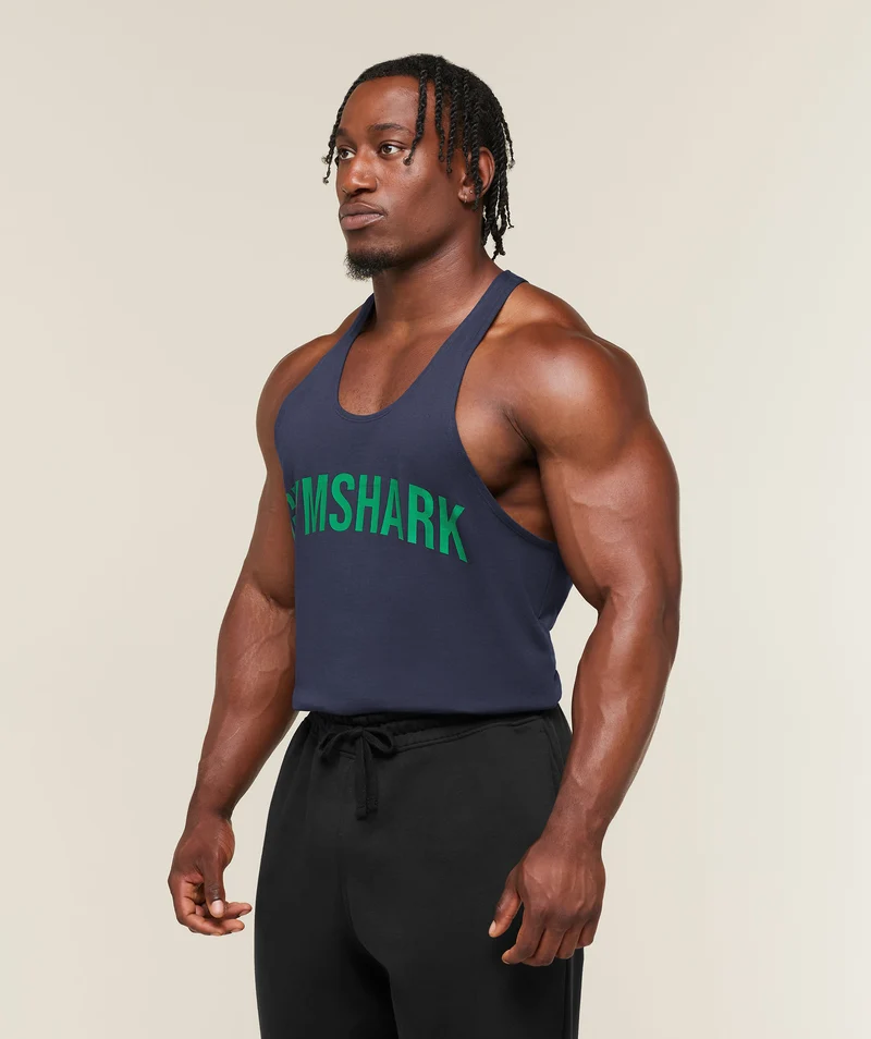 Gymshark Power Stringer - Heavy Blue/Track Green