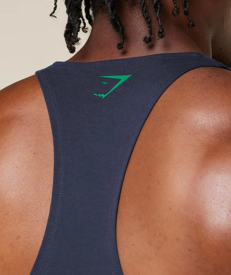 Gymshark Power Stringer - Heavy Blue/Track Green
