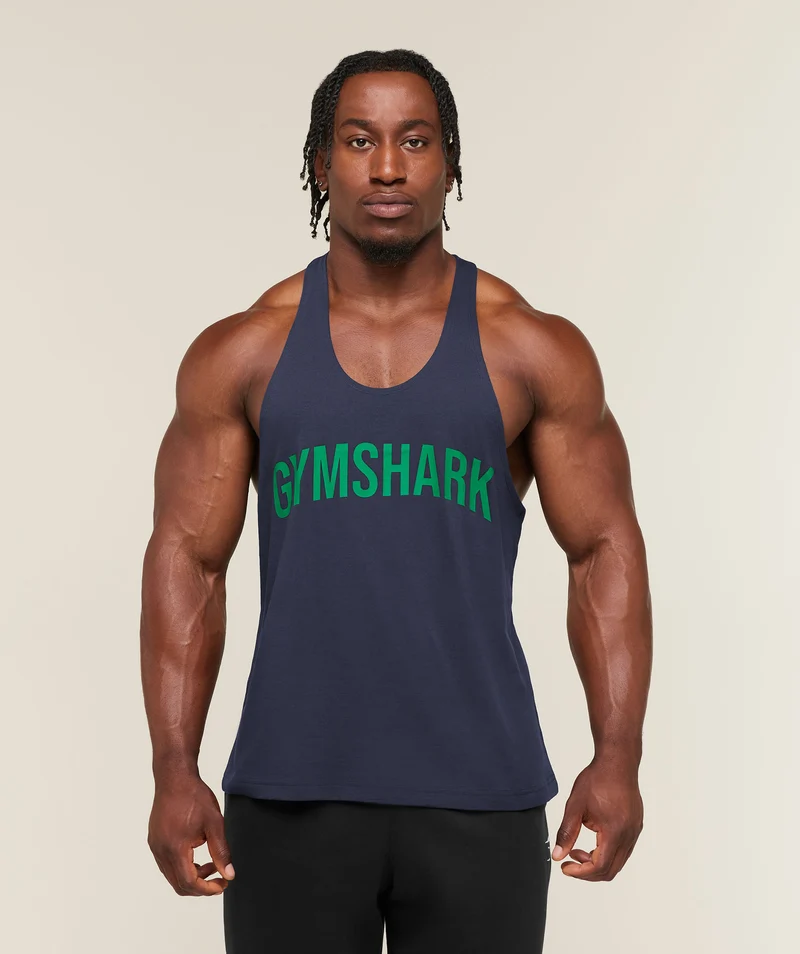 Gymshark Power Stringer - Heavy Blue/Track Green