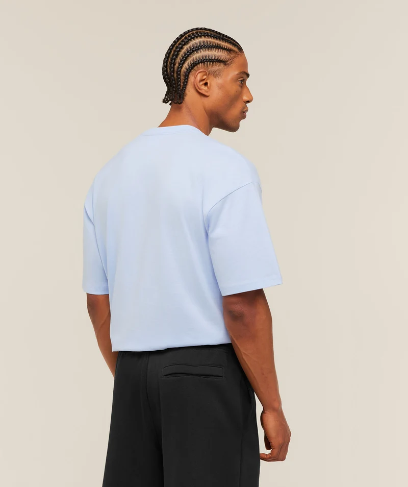Gymshark Crest Oversized T-Shirt - Tranquil Blue