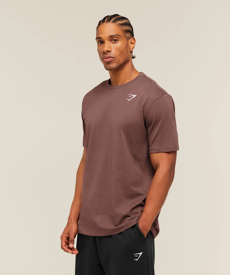 Gymshark Crest T-Shirt - Espresso Brown