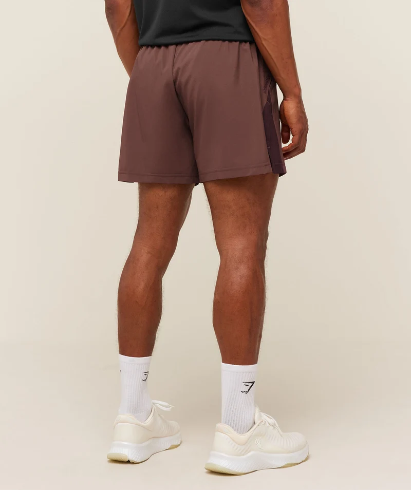 Gymshark Sport 5" Shorts - Espresso Brown/Cherry Purple