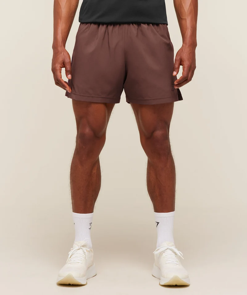 Gymshark Sport 5" Shorts - Espresso Brown/Cherry Purple