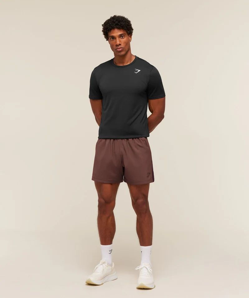 Gymshark Sport 5" Shorts - Espresso Brown/Cherry Purple