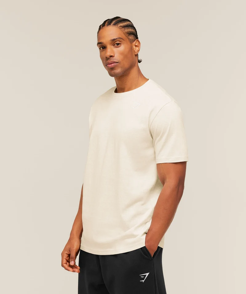 Gymshark Crest T-Shirt - Bros Chalk Marl