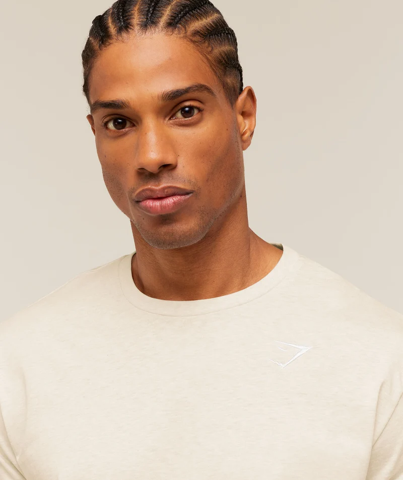 Gymshark Crest T-Shirt - Bros Chalk Marl