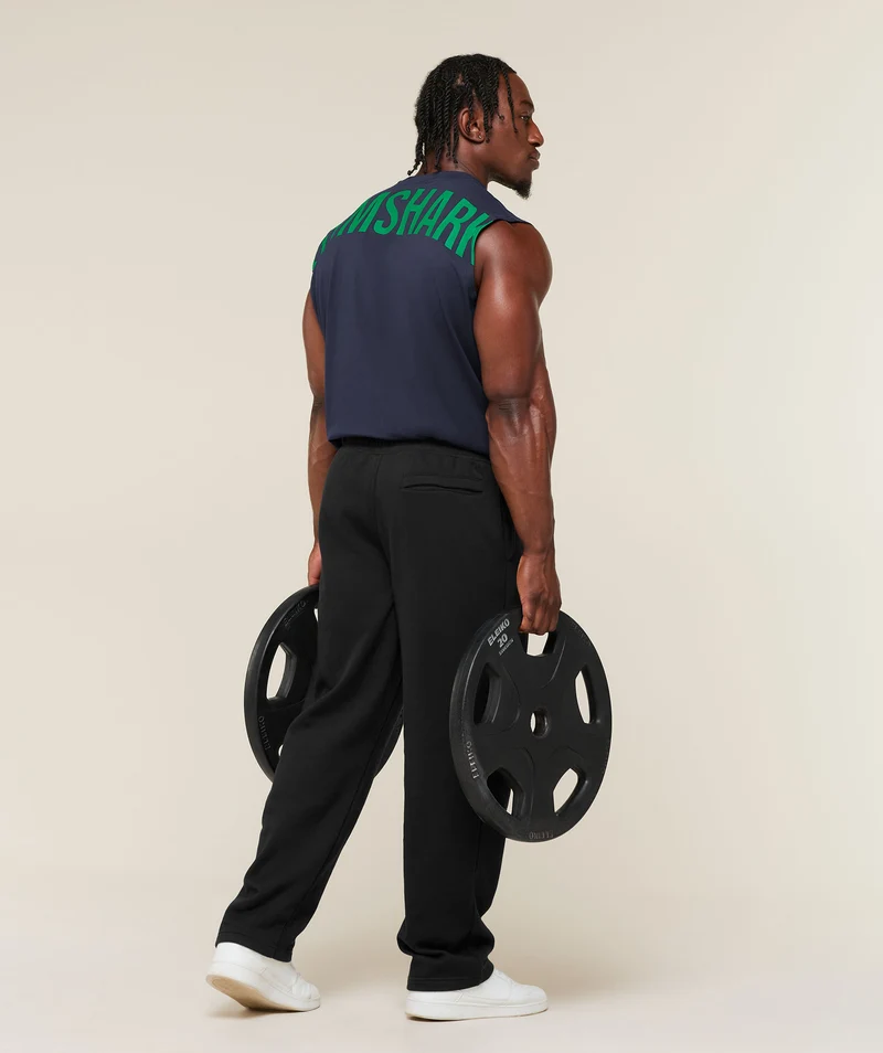 Gymshark Power Cut Off Tank - Heavy Blue/Track Green