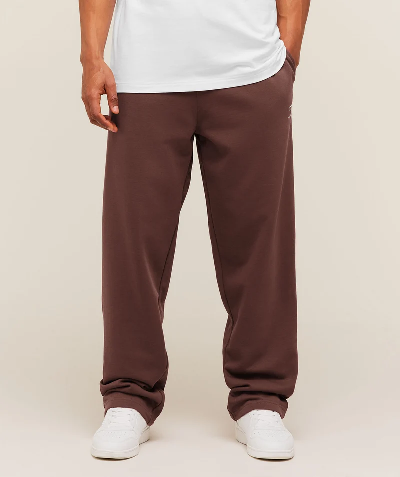 Gymshark Crest Straight Leg Joggers - Espresso Brown
