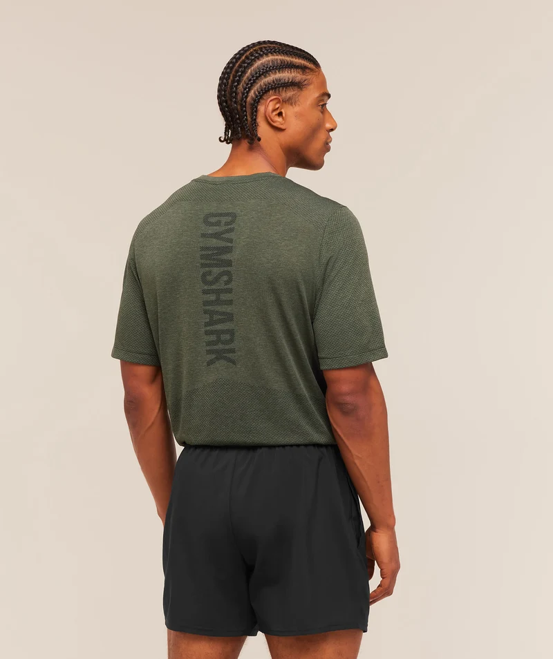 Gymshark Lightweight Seamless T-Shirt - Strength Green/Marl